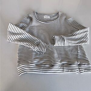 McGuire Denim Black or Navy and cream Striped Sweatshirt